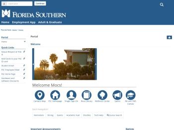 Portal florida southern - This is a free service to students, providing complimentary cab rides from anywhere in Lakeland back to campus, if you have an emergency situation or feel unsafe. This service is available 24 hours a day, 7 days a week. Be sure to have your Student ID ready and to tip the driver. Just call 863-665-8151. 